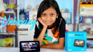 Unboxing and Playing with the new Amazon Alexa Echo Show 5 : Kyrascope Toy Reviews India